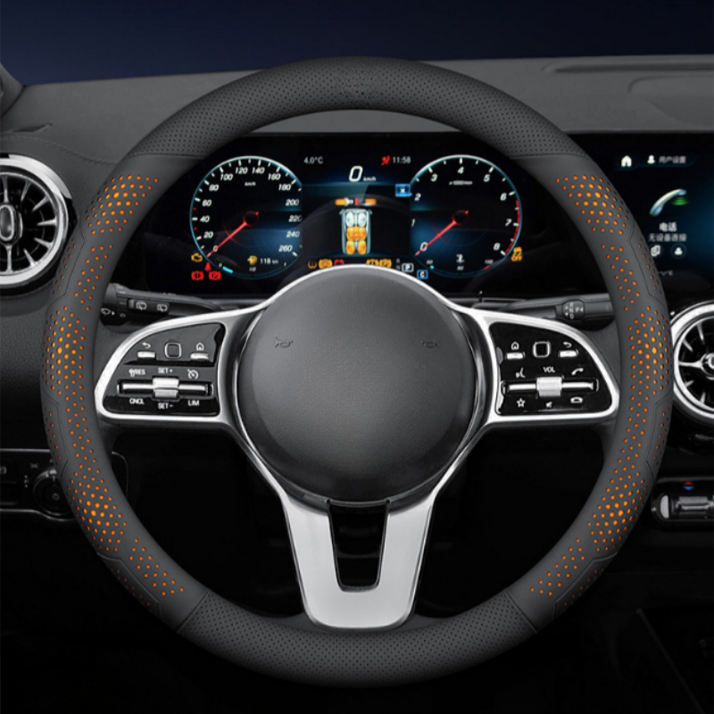 Car Steering Wheel Cover Anti Slip Breathable - Housse de volant de voiture en
