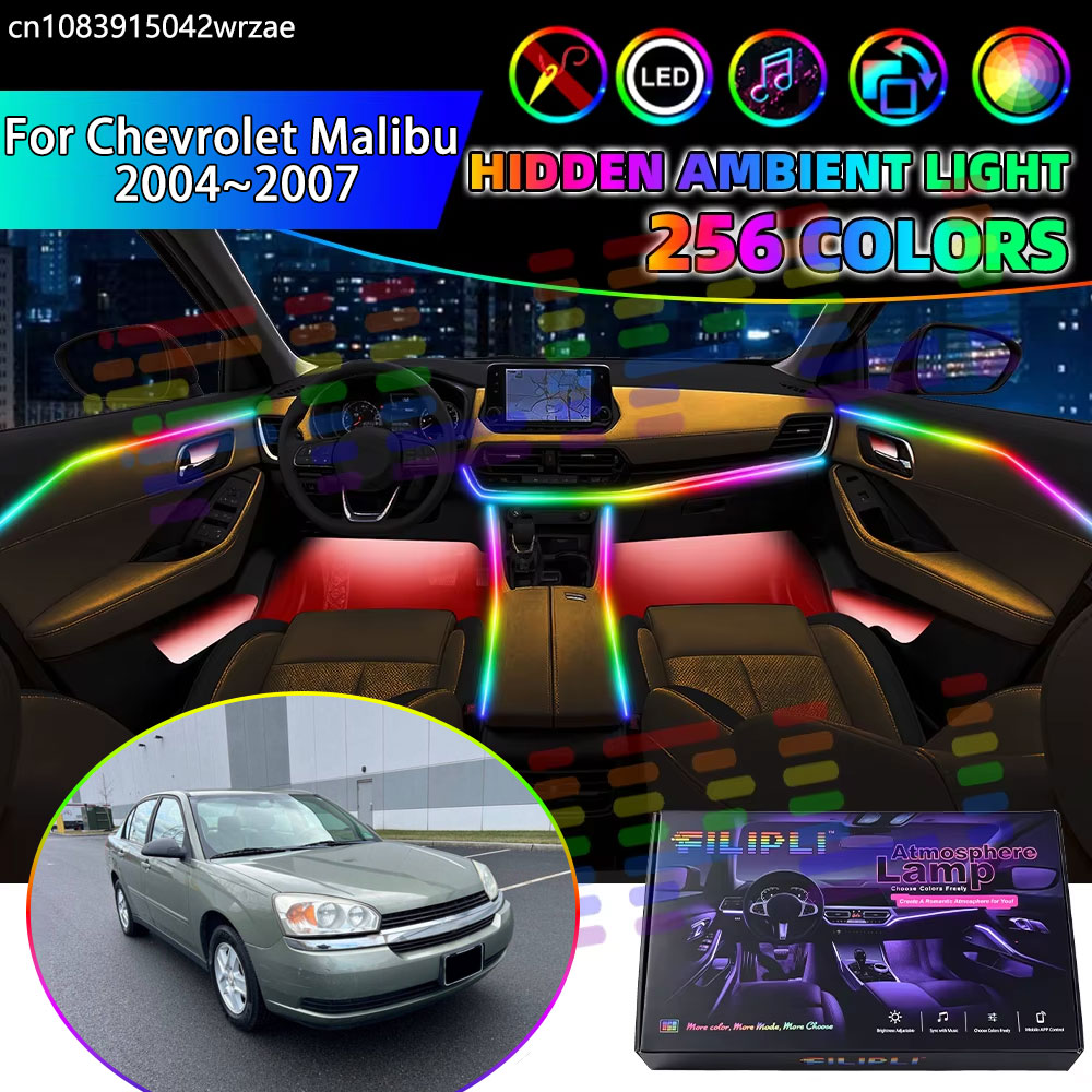 Led Ambient Interior Car Lights App Control - Pour Chevrolet Malibu 2004~2007 MK6 6ème