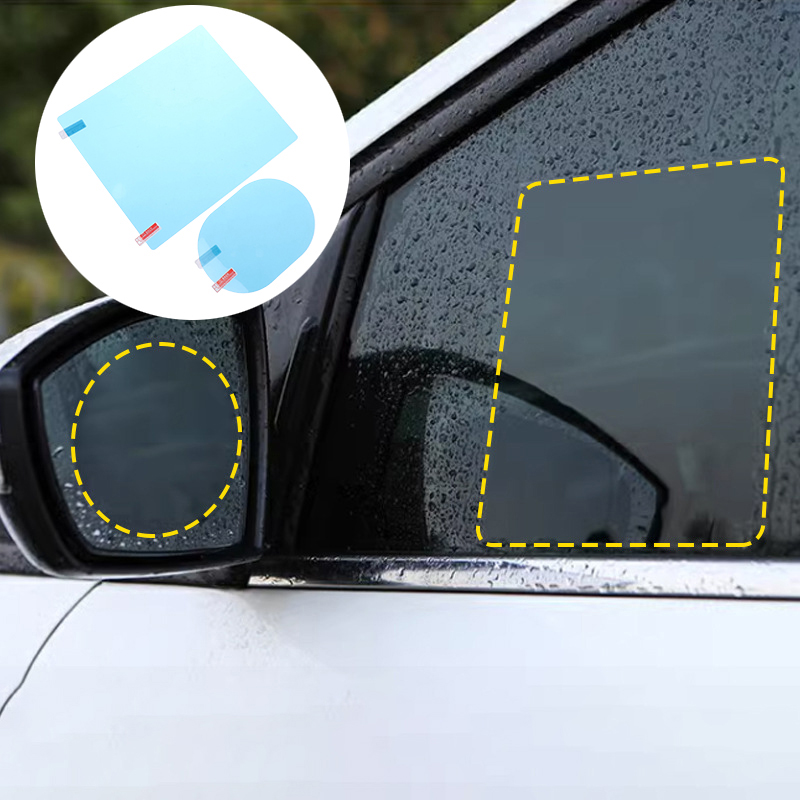 Anti Glare Car Rearview Mirror Film - 4 films de protection anti-buée, anti-éblouissement,