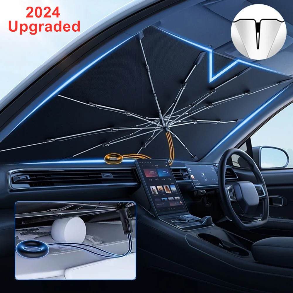 Pare-soleil de pare-brise de v - Car Sunshade Windshield Umbrella Foldable avis et prix