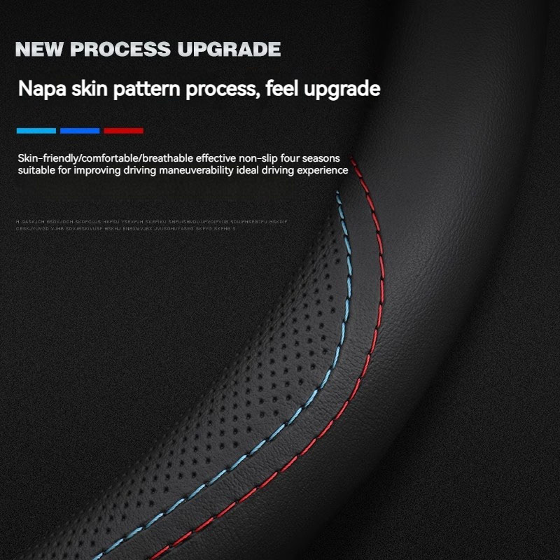 Housse de volant de voiture en - Car Steering Wheel Cover Anti Slip Breathable avis et prix