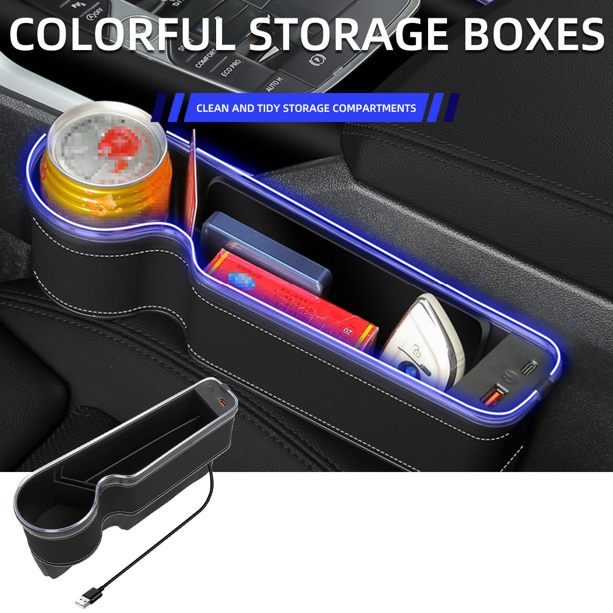 Organiseur de rangement pour e - Seat Gap Filler Organizer With Usb Charger avis et prix