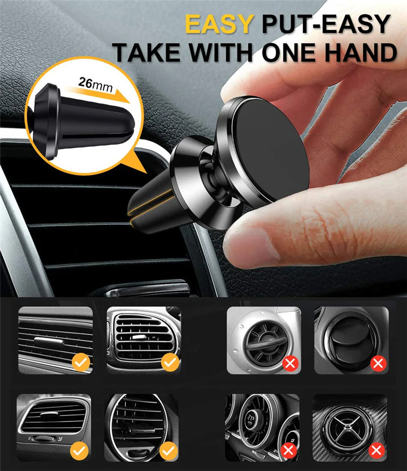 Support magnétique universel p - Magnetic Phone Holder For Car Vent avis et prix