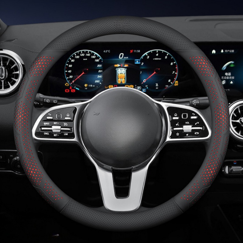 Housse de volant de voiture en - Car Steering Wheel Cover Anti Slip Breathable avis et prix
