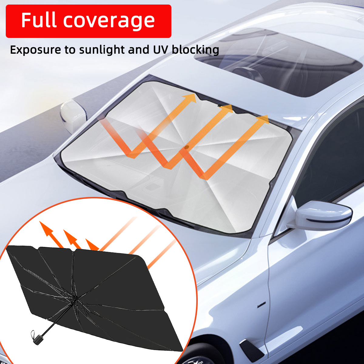 PINMOAP Pare-soleil de pare-br - Car Sunshade Windshield Umbrella Foldable avis et prix