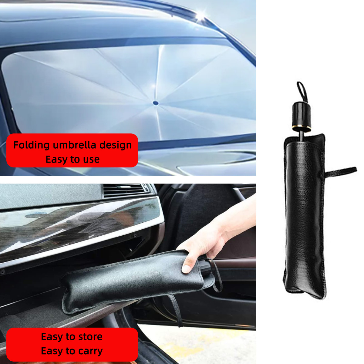 PINMOAP Pare-soleil de pare-br - Car Sunshade Windshield Umbrella Foldable avis et prix