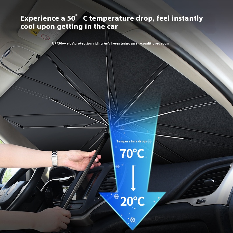 Pare-soleil pliable pour pare- - Car Sunshade Windshield Umbrella Foldable avis et prix