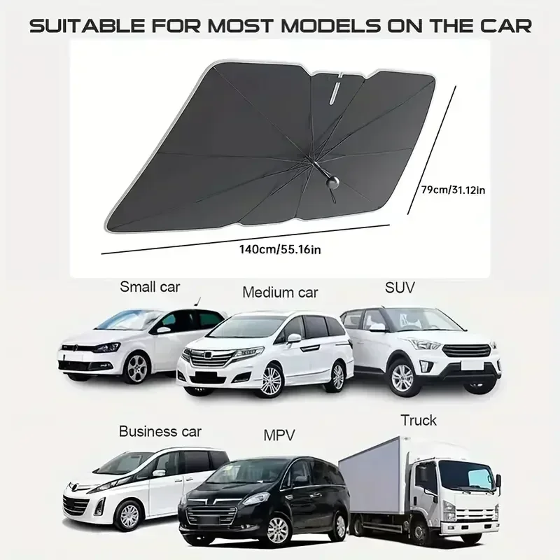 Pare-soleil pliable universel  - Car Sunshade Windshield Umbrella Foldable avis et prix