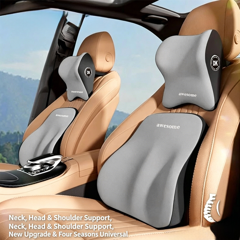 Ensemble de coussin de nuque e - Memory Foam Car Neck Pillow Lumbar Support avis et prix