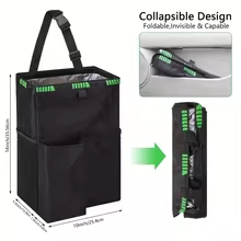 Poubelle noire imperméable pou - Waterproof Car Trash Can With Lid avis et prix