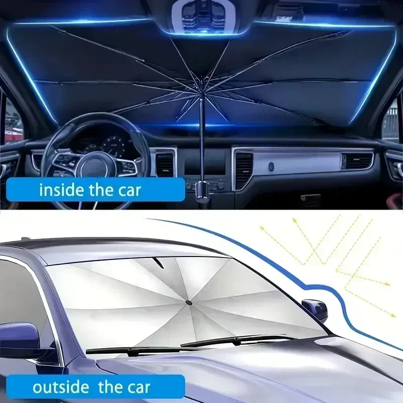 Pare-soleil pliable pour pare- - Car Sunshade Windshield Umbrella Foldable avis et prix