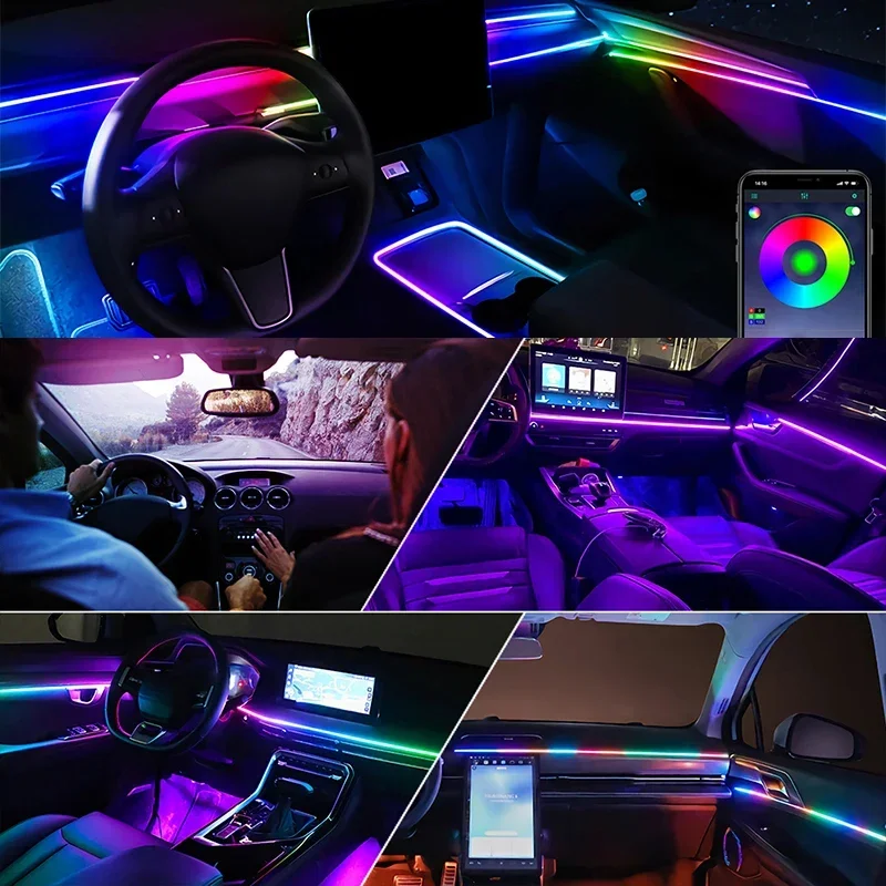 Kit d'éclairage d'ambiance int - Led Ambient Interior Car Lights App Control avis et prix