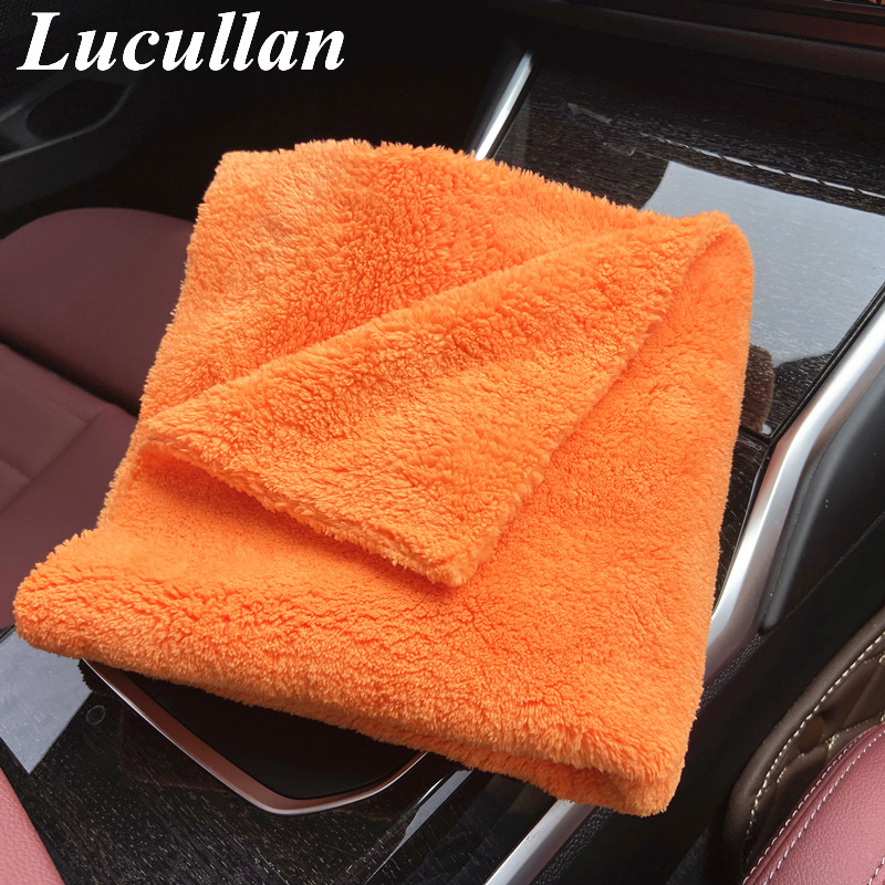 Lucullan 40x40 cm Orange Super - Microfiber Car Drying Towel Super Absorbent avis et prix