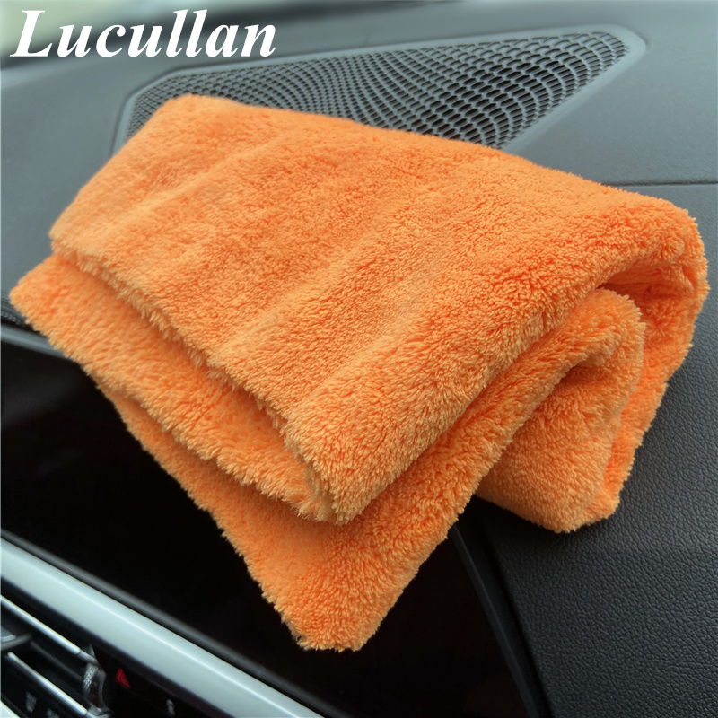 Lucullan 40x40 cm Orange Super - Microfiber Car Drying Towel Super Absorbent avis et prix